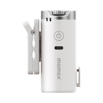 Picture of Momax 1° Go Clip IF23W Mini Fan 40,000 RPM High-Speed Cooling Fan | 3000mAh Rechargeable Clip-On-White