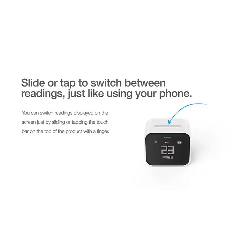 Picture of Qingping Air Detector Lite Retina Touch IPS Screen Touch Operation Pm2.5 Mi Home APP Control-White