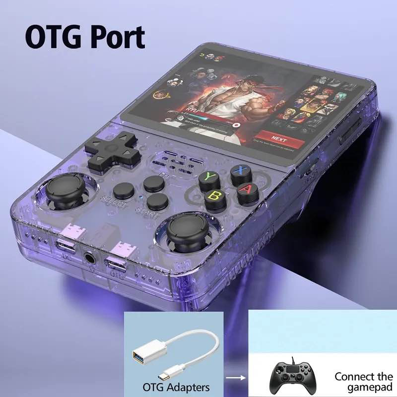 Picture of R36HD Handheld Game Consoles with 2X HIGH-QUALITY IPS Display-Clear Purple