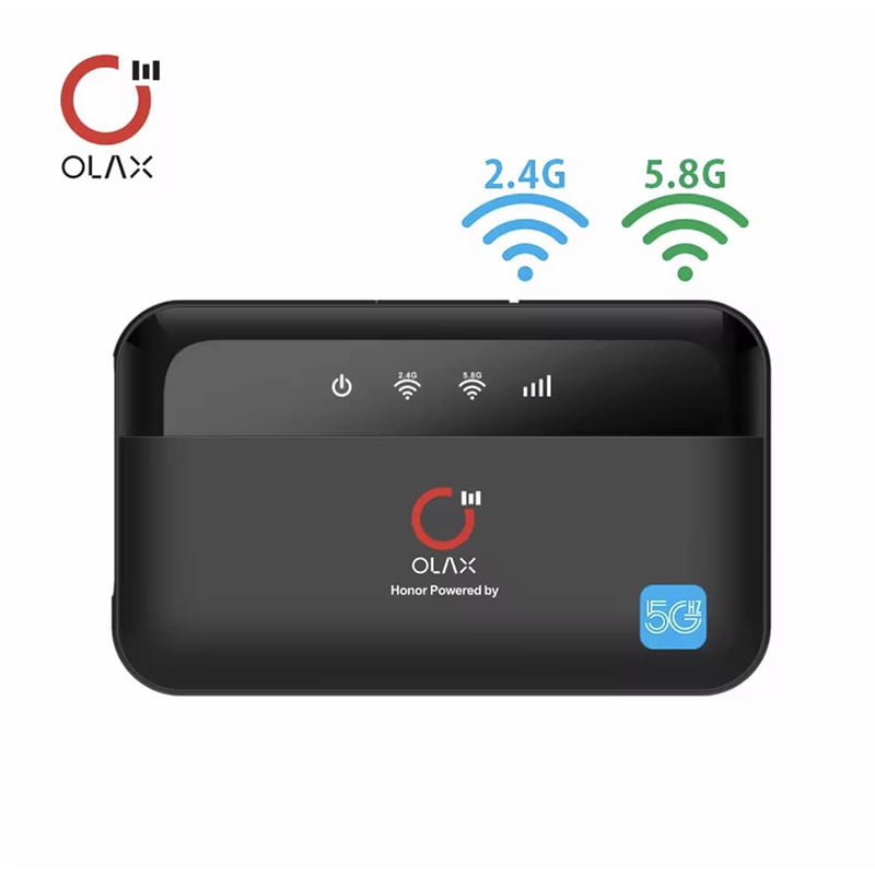 Picture of OLAX M100 Power Bank WiFi Router – 10,000mAh Portable Charger & WiFi 6 4G Router (Dual-Band, SIM Support)-Black