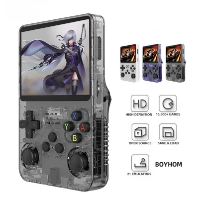 Picture of R36HD Handheld Game Consoles with 2X HIGH-QUALITY IPS Display-Clear Purple