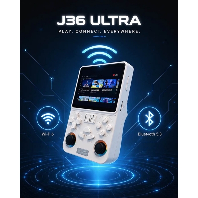 Picture of J36 Ultra All-in-One Handheld Gaming Console WiFi & YouTube Streaming and Global Network Connection support-White