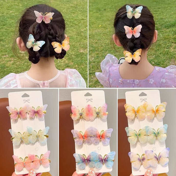 Picture of Colorful Butterfly Hairpins for Girls (6 pis) - 4-5 yrs