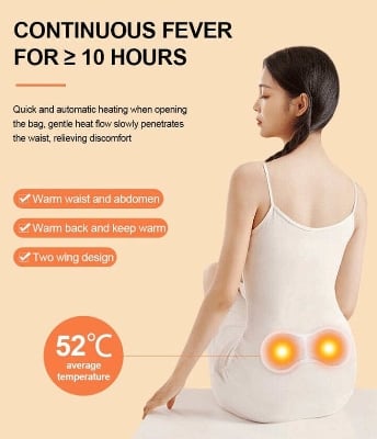 Picture of Women's Menstrual Pain Relief Heat Patch | Self-Heating Body Warm Pad for Period Cramps & Lower Back Comfort | Instant Heat Therapy | Up to 1 Hour Warmth