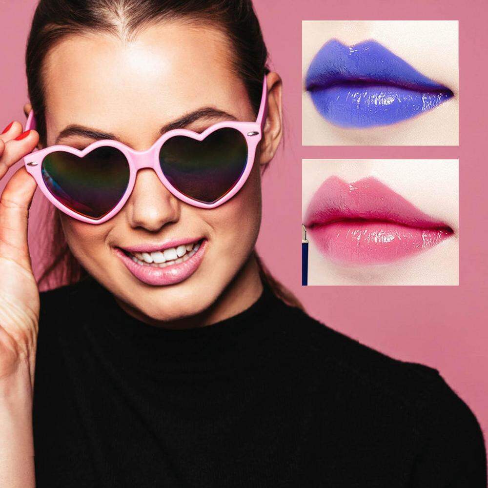 Picture of Color Changing Lipstick Waterproof Blue Lipstick That Turn PinkWipe Blue Turns To Pink Moisturizing Lipstick Lip Gloss Lips Care