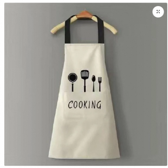 Picture of Waterproof Kitchen Apron Apron Kitchen Cooking And Washing Dishes Big Pocket Housework Apron Good Effect And Easy To Use Oil Resistant