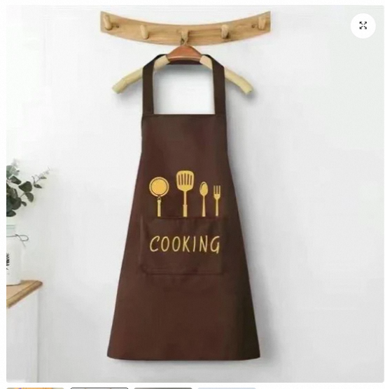 Picture of Waterproof Kitchen Apron Apron Kitchen Cooking And Washing Dishes Big Pocket Housework Apron Good Effect And Easy To Use Oil Resistant
