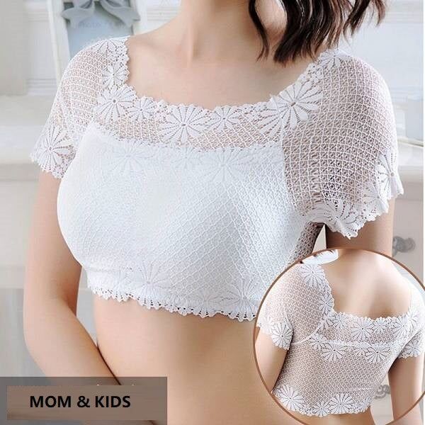 Picture of Women's Off-Shoulder Lace Crop Top | Wire-Free Lightly Padded Bralette | Stretch Polyamide & Spandex | Imported from China Blouse for Women - Suit Only: 38