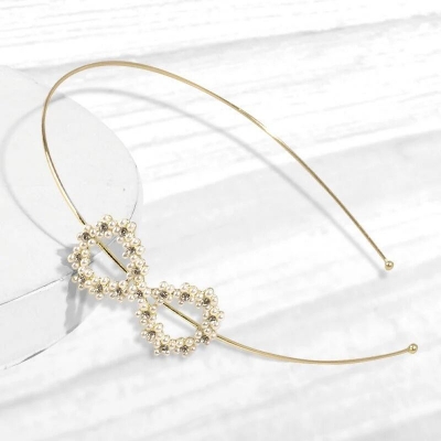 Picture of Bow Hair Band Fine Crystal Glass Accessories-Rhinestone Bow
