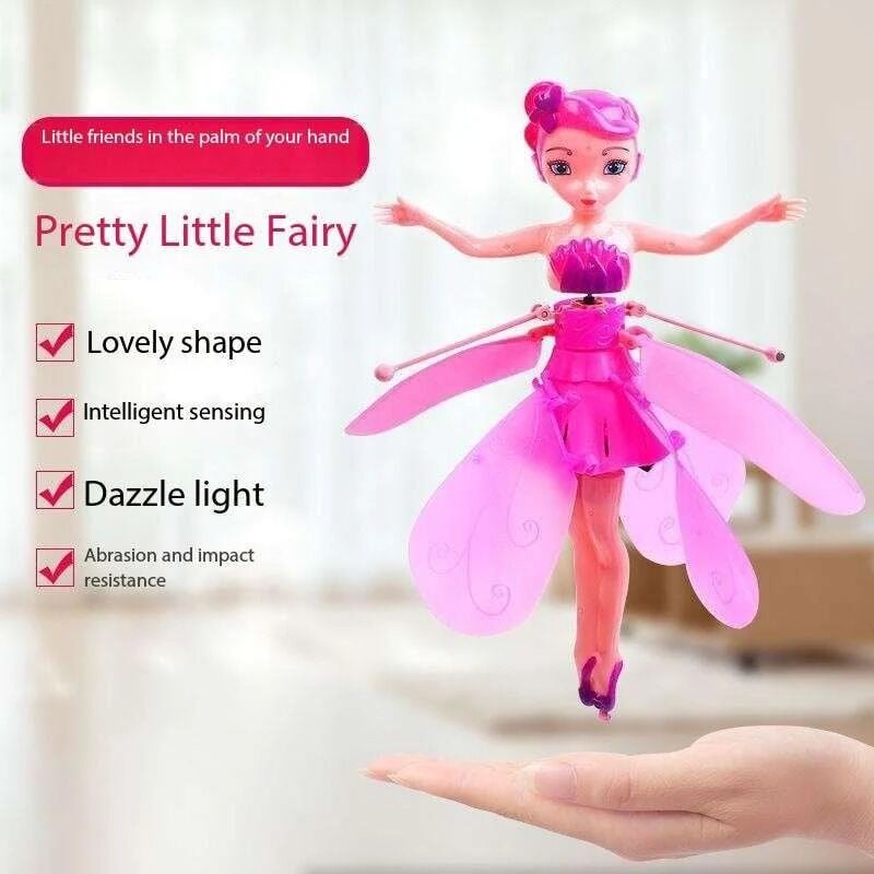 Picture of Rechargeable Flying Fairy & Flying Bee - Remote & Sensor Flying Fairy Dolls for Girls Flying Doll | Girls Gift Flying Toys for Kids Princess Doll Toys for Girl