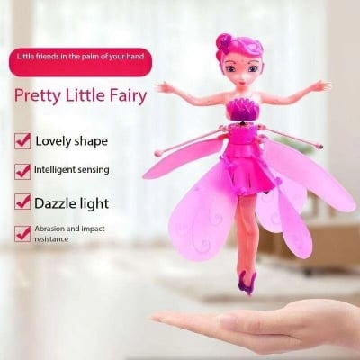 Picture of Rechargeable Flying Fairy & Flying Bee - Remote & Sensor Flying Fairy Dolls for Girls Flying Doll | Girls Gift Flying Toys for Kids Princess Doll Toys for Girl