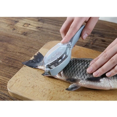 Picture of Fish skin brush scraping fish scale brush grater quick disassembly knife cleaning peeling skin scraper scraper fish scaler - Blue