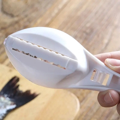 Picture of Fish skin brush scraping fish scale brush grater quick disassembly knife cleaning peeling skin scraper scraper fish scaler - Blue