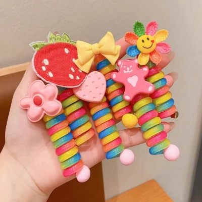 Picture of Children's Ponytail Hair Accessories (Available) - 4-5 yrs - Multicolor
