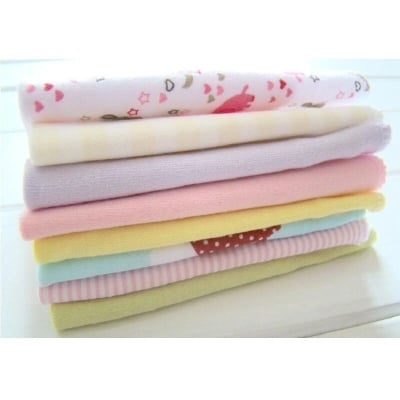 Picture of 8PCS 100% Cotton Newborn Baby Towels Set | Soft Baby Washcloths, Burp Cloths & Saliva Towels | Reusable Feeding & Handkerchief Towels for Boys & Girls