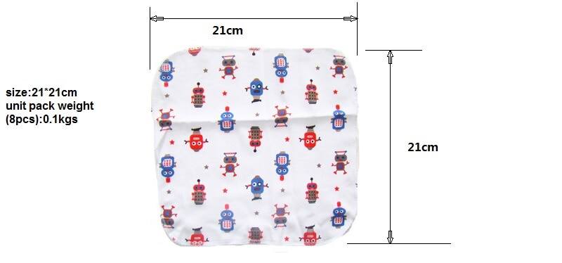 Picture of 8PCS 100% Cotton Newborn Baby Towels Set | Soft Baby Washcloths, Burp Cloths & Saliva Towels | Reusable Feeding & Handkerchief Towels for Boys & Girls
