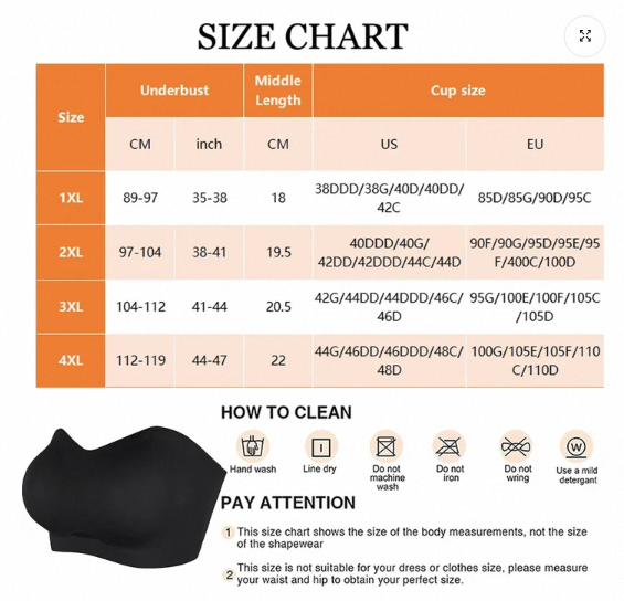 Picture of Strapless Bras for Women Lift Bra Wire-Free Anti-Slip Invisible Push Up Seam-free Detachable Straps Bandeau