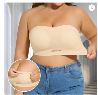 Picture of Strapless Bras for Women Lift Bra Wire-Free Anti-Slip Invisible Push Up Seam-free Detachable Straps Bandeau