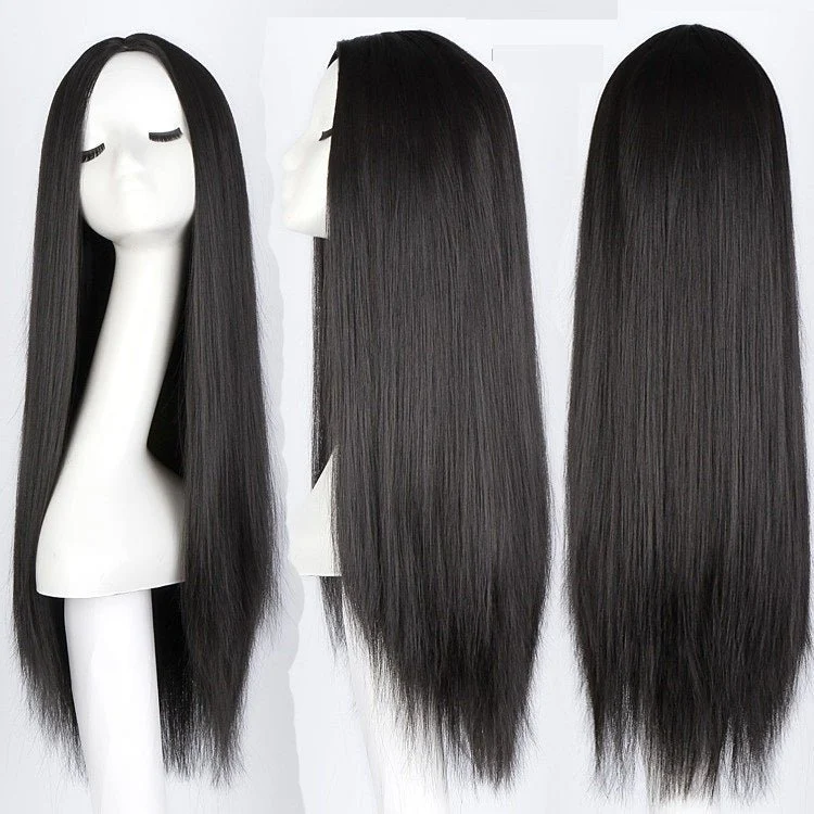 Picture of Wigs for women with air bangs, long straight hair, soft girl, realistic and natural full head set (Available)