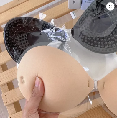 Picture of One-piece Strapless Bra Pads Women Girls Invisible Brassiere Underwear Breast Adhesive Lift Up Stick Bralette Lingerie