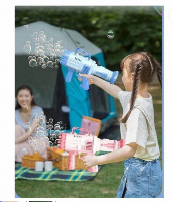 Picture of Bubble Toy Gun Blaster Automatic Toys Gun 32 Hole Fun Bubble Gun