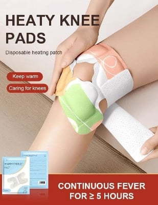 Picture of Self Heating Pain Relief Warm Knee Patch Pad (সেলফ হিটিং ব্যথা উপশম ওয়ার্ম হাঁটুর প্যাচ প্যাড) - Brown