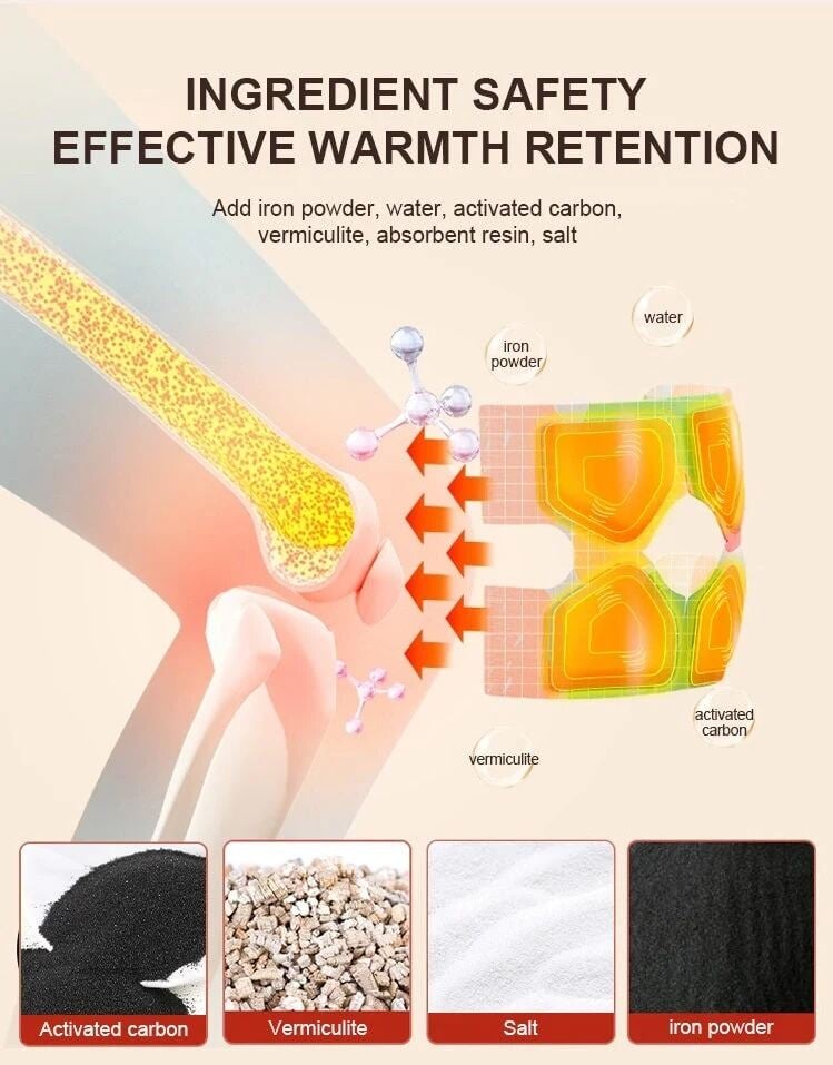 Picture of Self Heating Pain Relief Warm Knee Patch Pad (সেলফ হিটিং ব্যথা উপশম ওয়ার্ম হাঁটুর প্যাচ প্যাড) - Brown