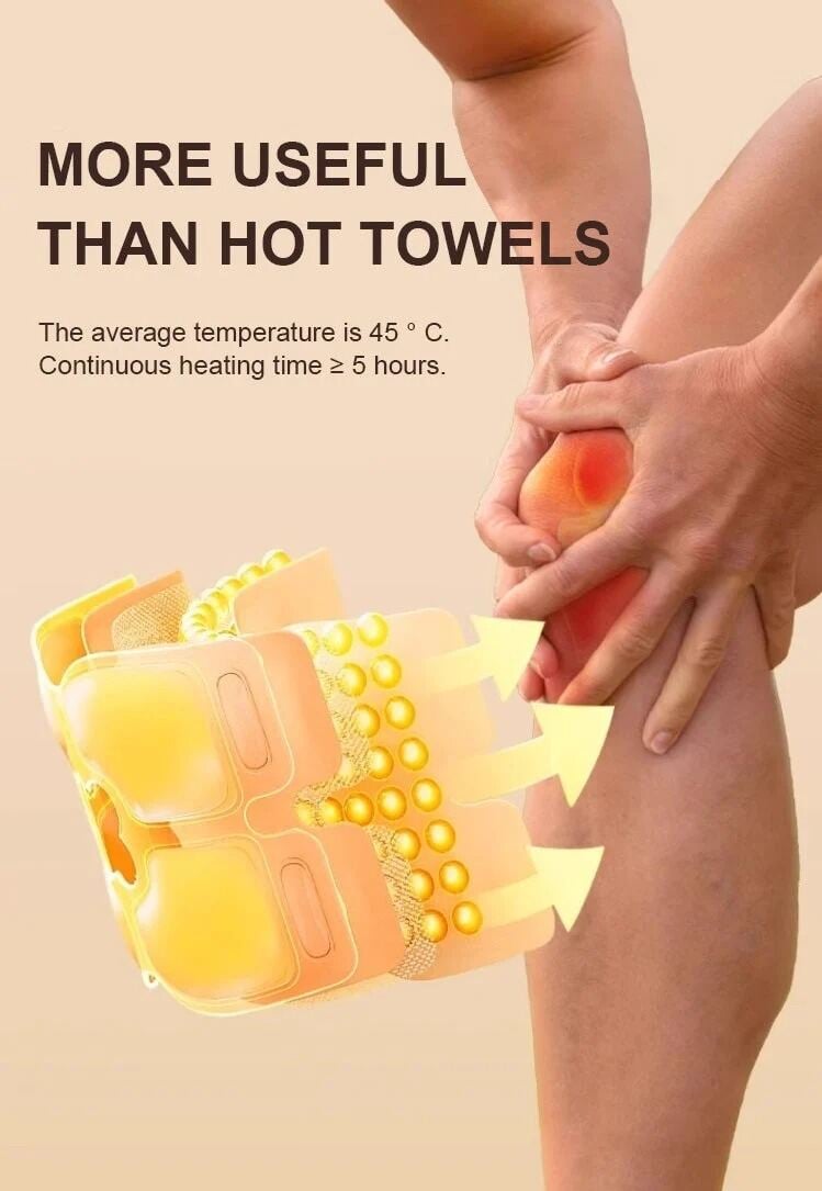 Picture of Self Heating Pain Relief Warm Knee Patch Pad (সেলফ হিটিং ব্যথা উপশম ওয়ার্ম হাঁটুর প্যাচ প্যাড) - Brown