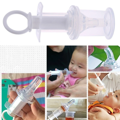 Picture of Baby syringe medicine feeder infant pacifier type medicine feeder - White