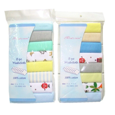 Picture of 8pcs Pack Cotton Newborn Baby Towels - Multicolor