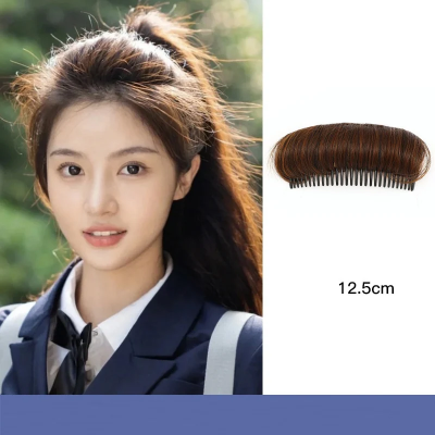 Picture of Wig piece for women, fluffy hair root, simulated hair pad, invisible hair top heightening and curling tool, hair pad artifact - Brown