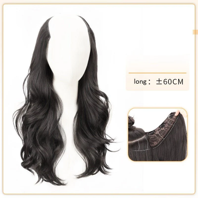 Picture of Wig piece one-piece big wave U-shaped curly hair natural fluffy hair volume wig female long hair seamless