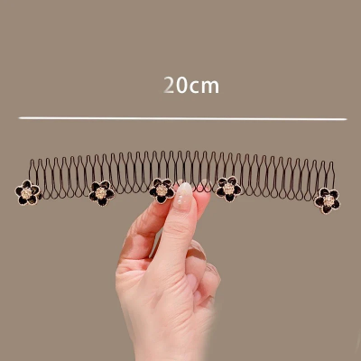 Picture of Camellia Hair Comb Invisible Bangs Hair Clip Tidy Artifact Hair pin Girls Hairpin Women Tools Fixed Inser Comb Hair Accessories - Multicolor