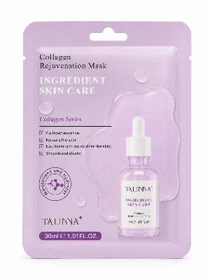 Picture of TALINNA Ingredient Skin Care 4-Piece Combo – Vitamin C, Niacinamide, Collagen & Polypeptide Serum Sheet Mask