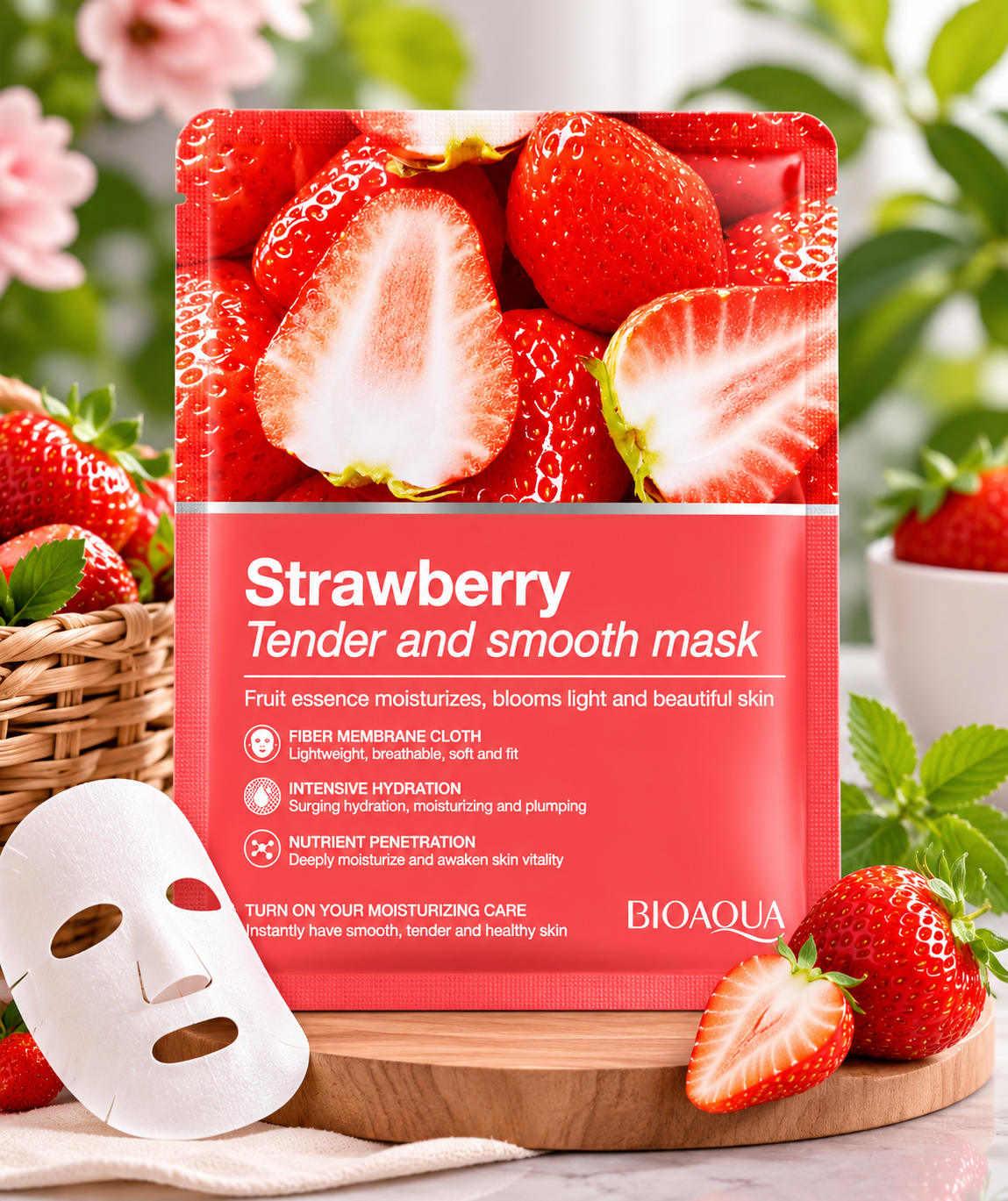 Picture of BIOAQUA 4 Pcs Facial Sheet Mask Combo - Fruity