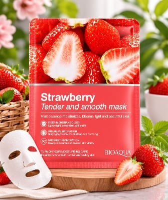 Picture of BIOAQUA 4 Pcs Facial Sheet Mask Combo - Fruity