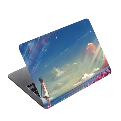 Picture of Animie Sea Beach Seen Premium Laptop Sticker AR-5402 - Multicolor