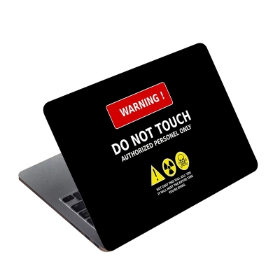 Picture of Warning Do Not Touch Premium Laptop Sticker AR-5340 - Multicolor