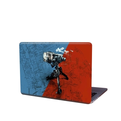 Picture of Telescop scratch Red & Blue Laptop Skin Stickers Vinyl Waterproof Removable Laptop Sticker For Any Kind Laptop - (10.5X15.5) -Skin & Decal Stickers - Multicolor