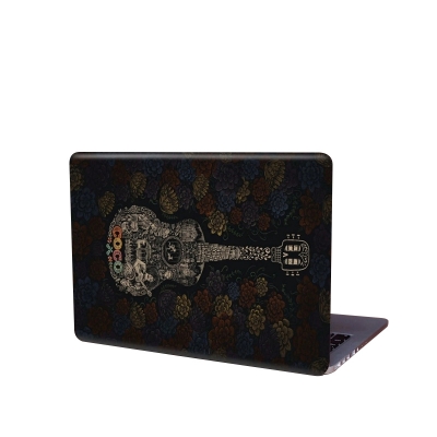 Picture of Premium Guiter Design Removeable Laptop Sticker for Back Side Laptop skin for any kind of Laptop - Multicolor