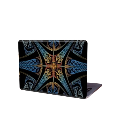 Picture of Premium Black and Blue Design Removeable Laptop Sticker for Back Side Laptop skin for any kind of Laptop - Multicolor