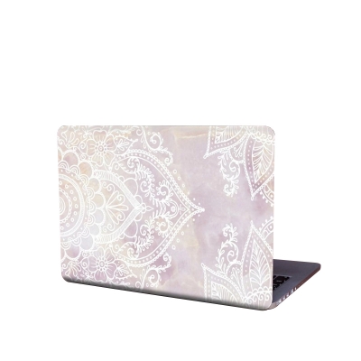 Picture of Beautiful White Art Design Removeable Laptop Sticker for Back Side Laptop skin for any kind of Laptop - Multicolor