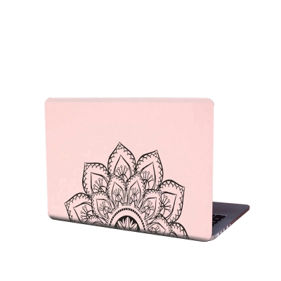 Picture of Pink Flower Design Removeable Laptop Sticker for Back Side Laptop skin for any kind of Laptop - Multicolor