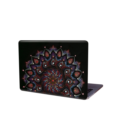 Picture of Beautiful Colorful Design Removeable Laptop Sticker for Back Side Laptop skin for any kind of Laptop - Multicolor