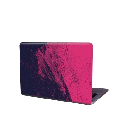 Picture of Water Painting Pink and Grey Removeable Laptop Sticker for Back Side Laptop skin for any kind of Laptop - Multicolor