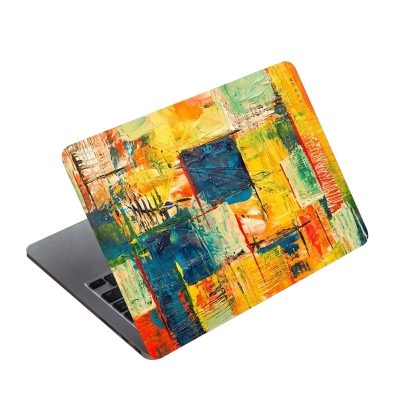 Picture of Creative Oil Painting With Yellow Premium Laptop Sticker AR-5081 - Multicolor