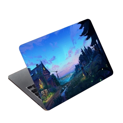 Picture of A House Above the Hill Premium Laptop Sticker AR-5948 - Multicolor