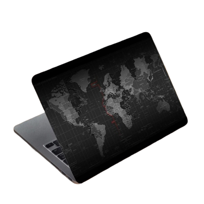 Picture of World Map BlackPremium Laptop Sticker AR-5332 - Multicolor