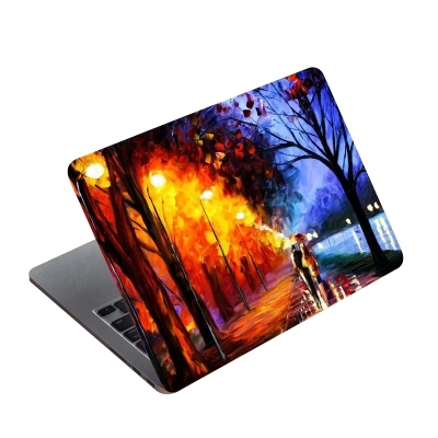 Picture of A Rainy Day With Sodium Light Premium Laptop Sticker AR-5033 - Multicolor