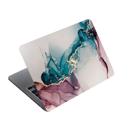Picture of Pink and Blue Water Painting Premium Laptop Sticker AR-5821 - Multicolor